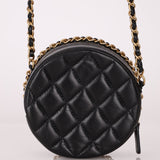 Chanel 2020 Lambskin Chain Around Round Crossbody - FashioNica