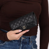 Chanel 2021 Black Caviar Sunglasses Case on Chain - FashioNica