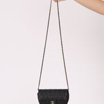 Chanel 2021 Black Caviar Sunglasses Case on Chain - FashioNica