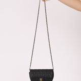 Chanel 2021 Black Caviar Sunglasses Case on Chain - FashioNica