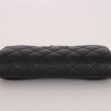 Chanel 2021 Black Caviar Sunglasses Case on Chain - FashioNica