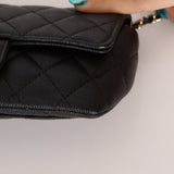 Chanel 2021 Black Caviar Sunglasses Case on Chain - FashioNica