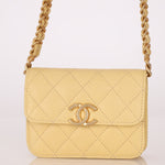 Chanel 2021 Caviar Butter Cardholder on Chain - FashioNica