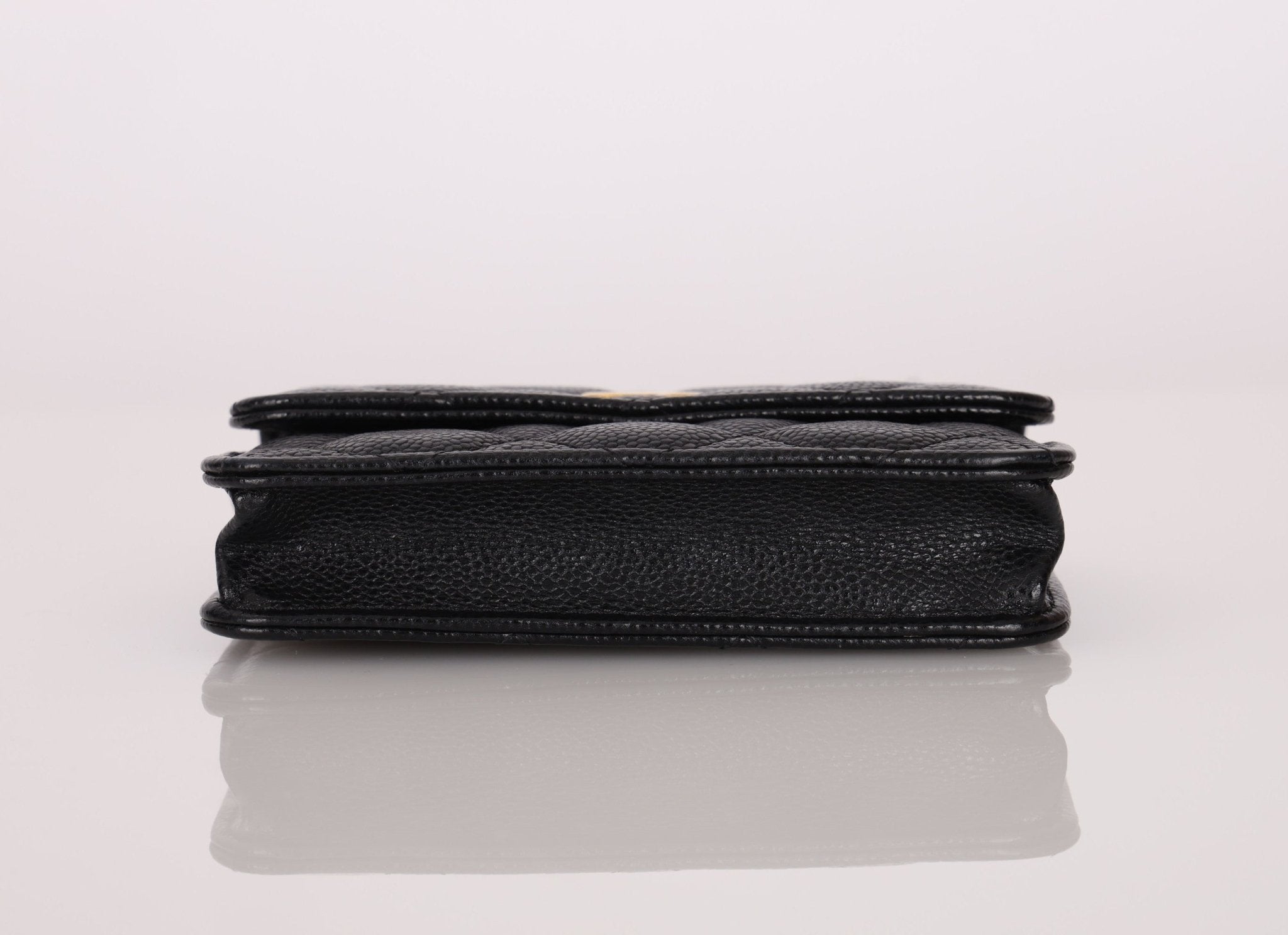 Chanel 2021 Caviar COCO Cardholder on Chain - FashioNica