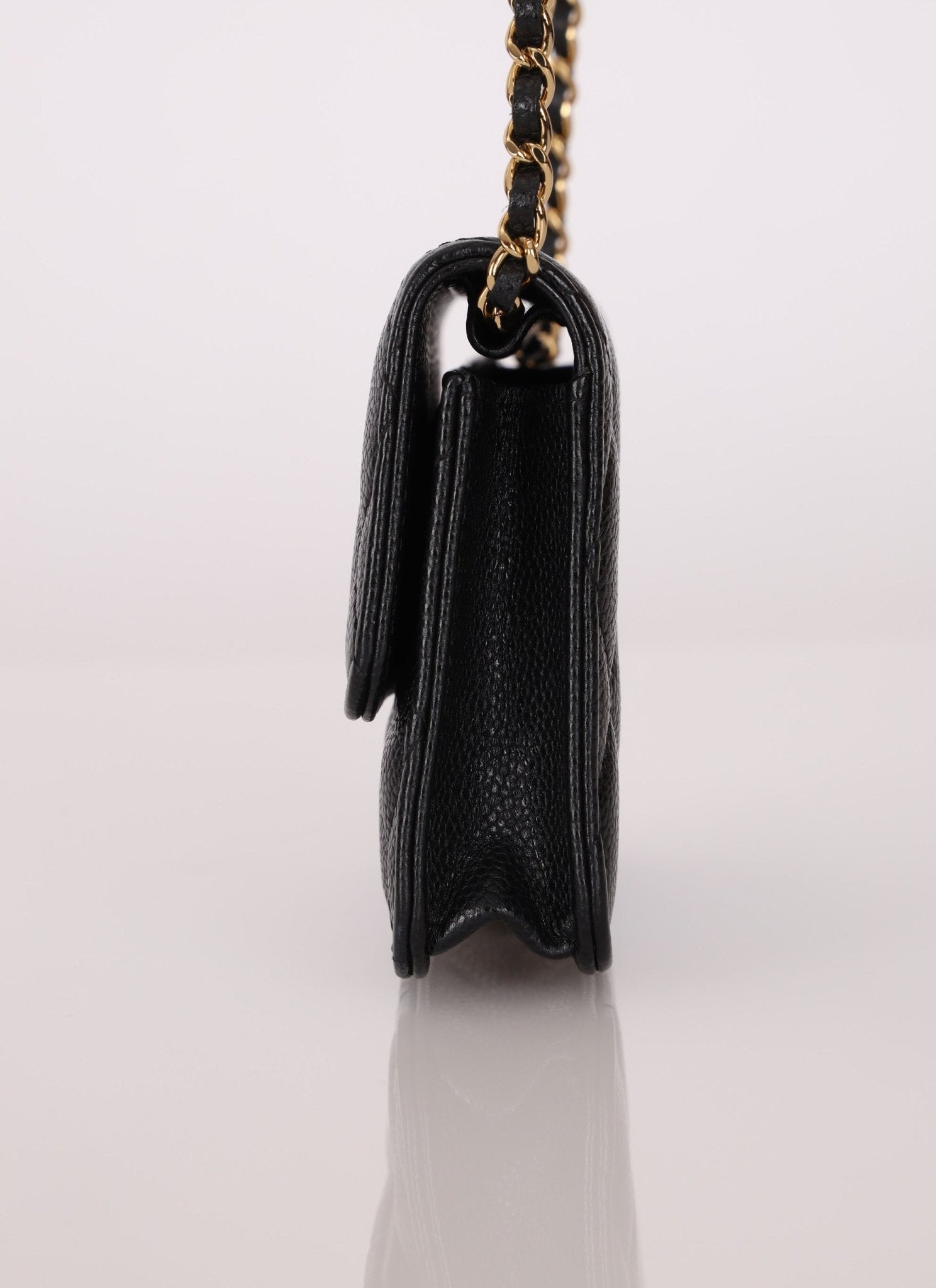 Chanel 2021 Caviar COCO Cardholder on Chain - FashioNica