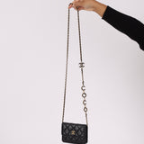 Chanel 2021 Caviar COCO Cardholder on Chain - FashioNica