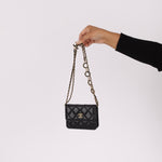 Chanel 2021 Caviar COCO Cardholder on Chain - FashioNica