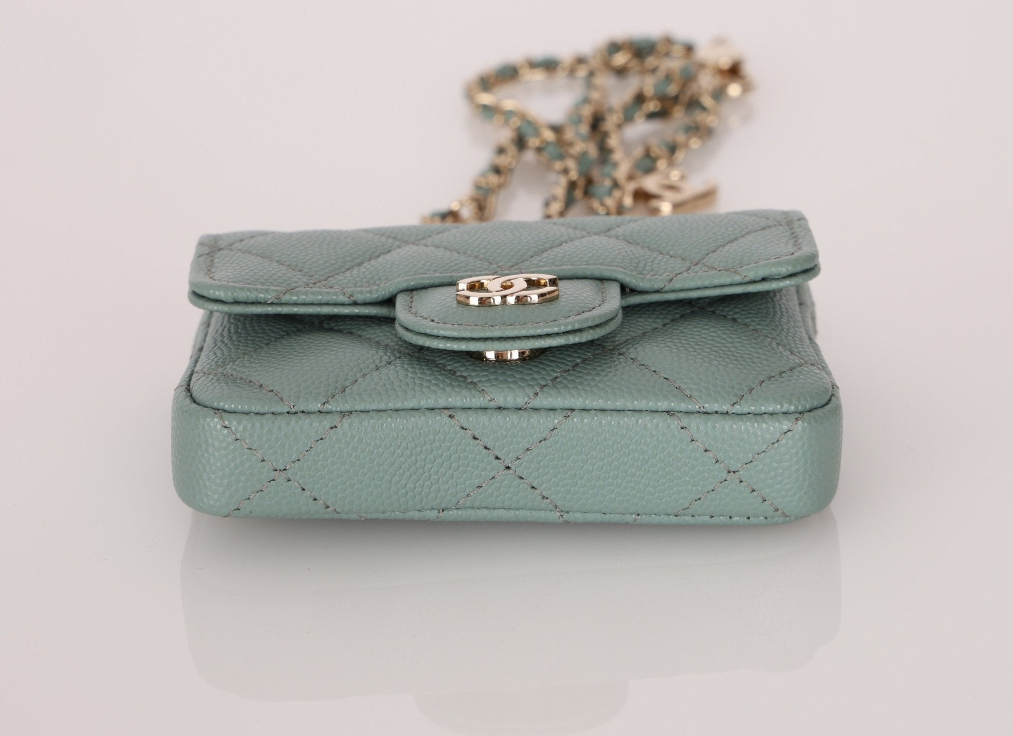Chanel 2021 Caviar Sage Belt Bag - FashioNica