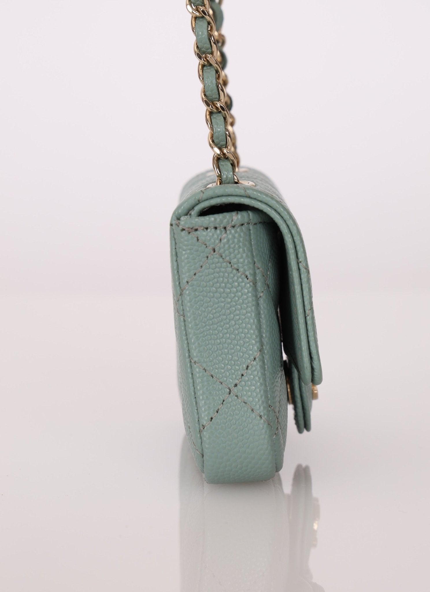 Chanel 2021 Caviar Sage Belt Bag - FashioNica