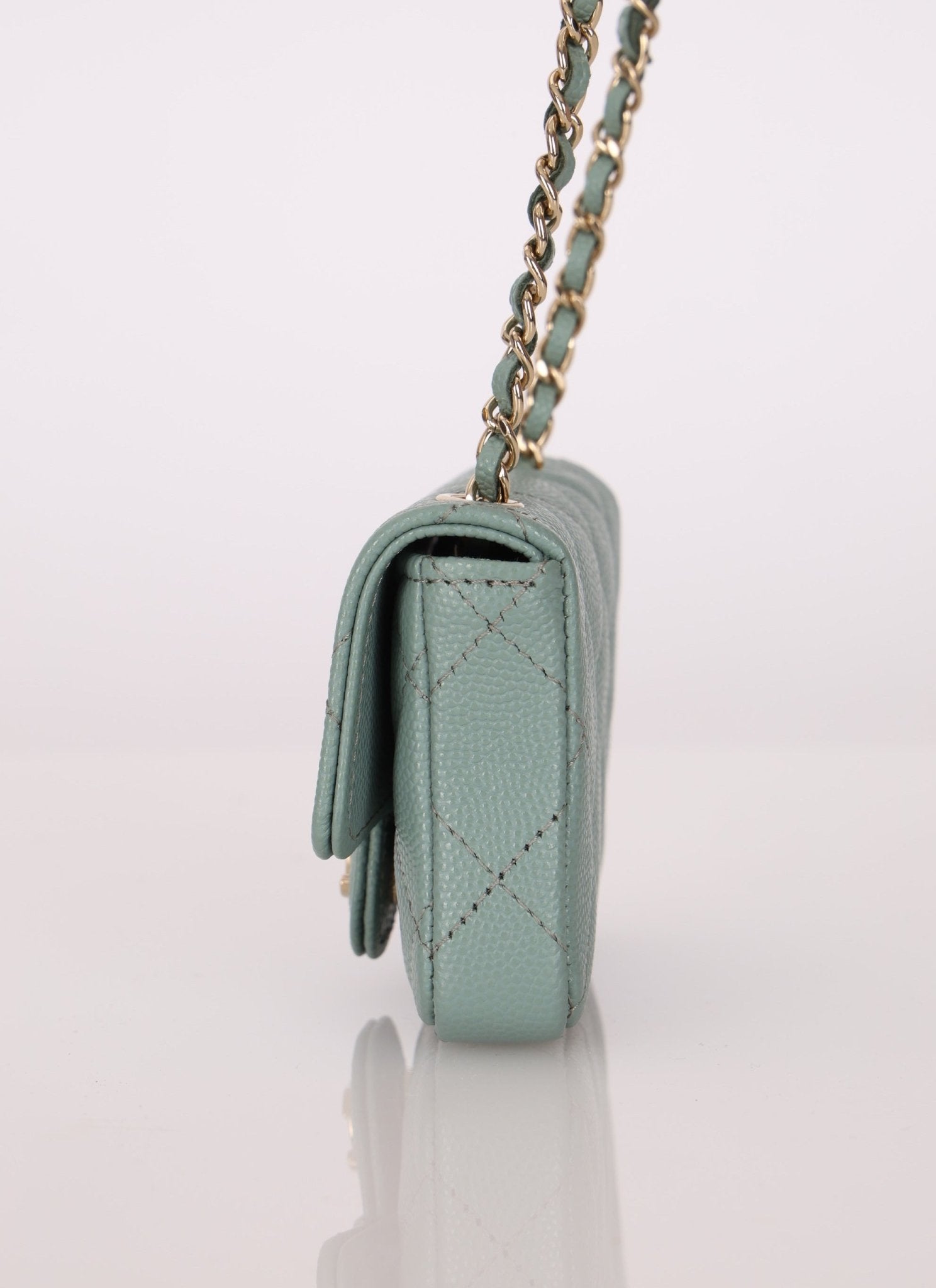 Chanel 2021 Caviar Sage Belt Bag - FashioNica