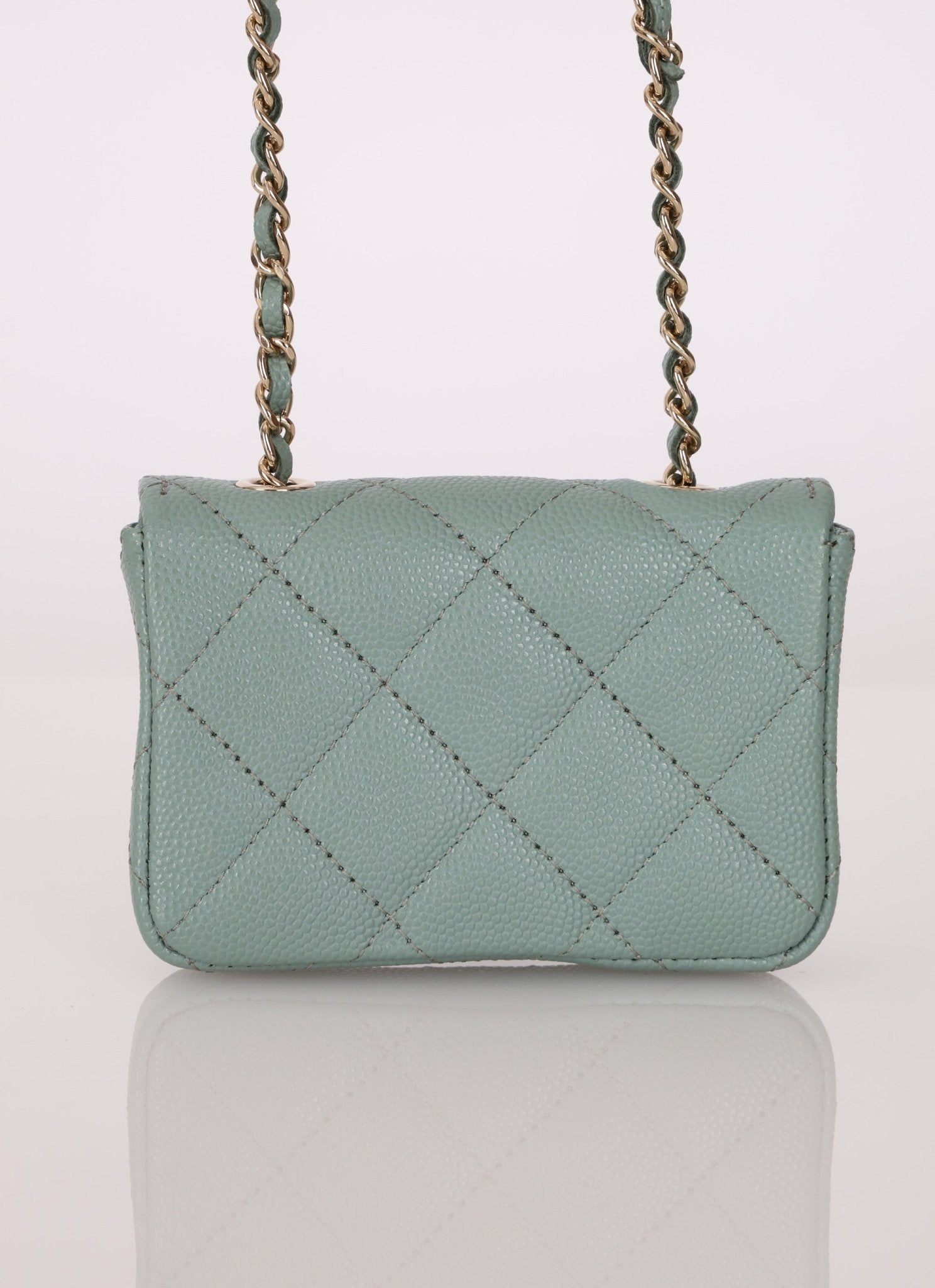 Chanel 2021 Caviar Sage Belt Bag - FashioNica