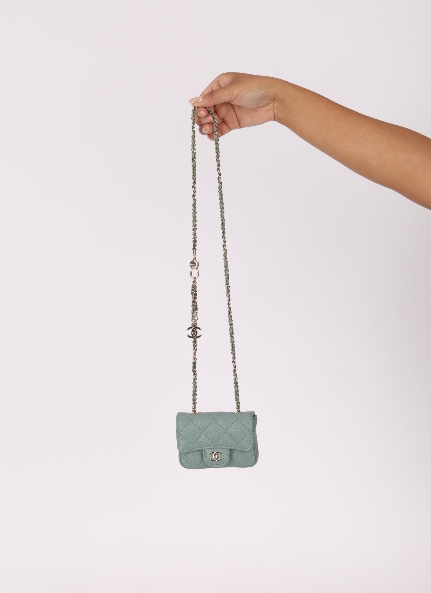 Chanel 2021 Caviar Sage Belt Bag - FashioNica