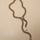 Chanel 2021 Crystal Curb Chain Necklace - FashioNica