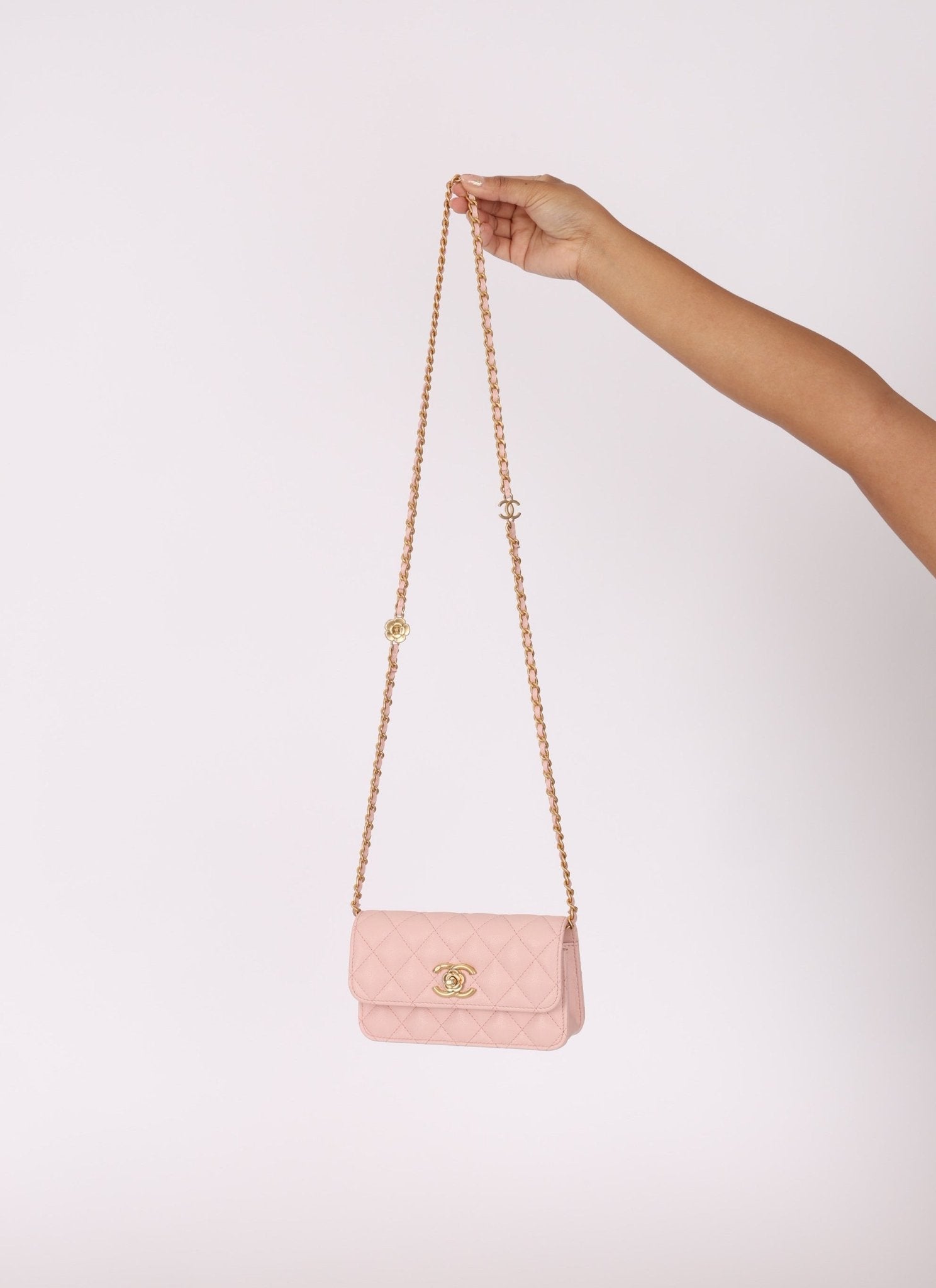 Chanel Caviar Camellia Mini Flap Bag - FashioNica