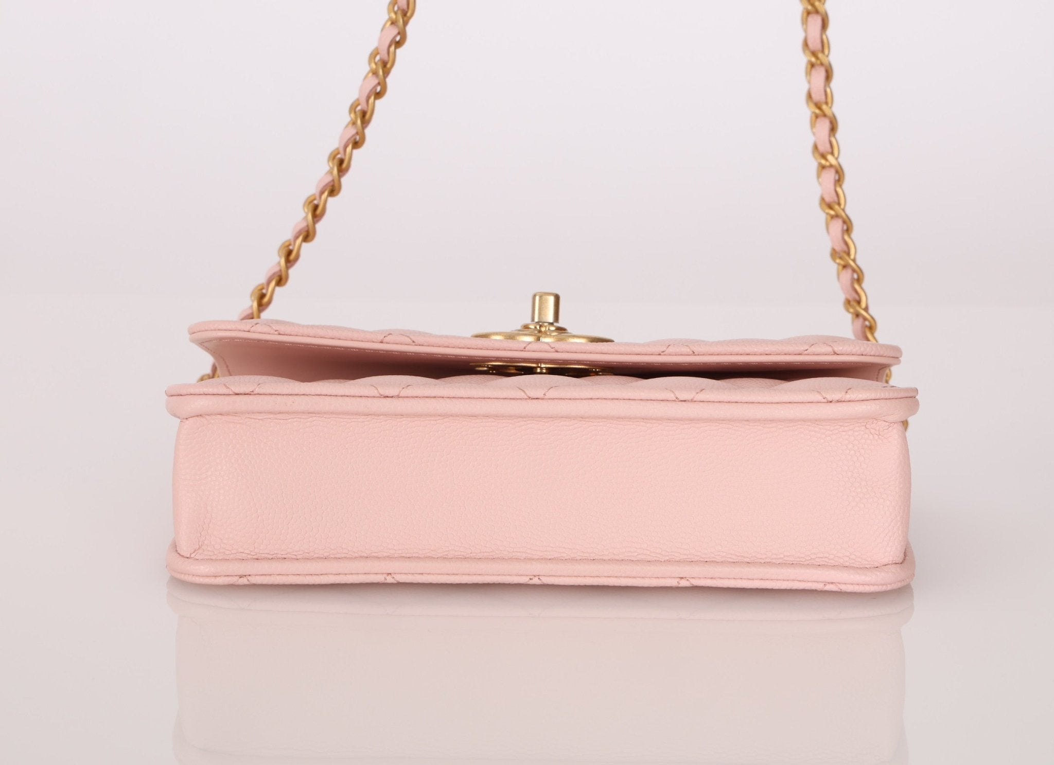 Chanel Caviar Camellia Mini Flap Bag - FashioNica