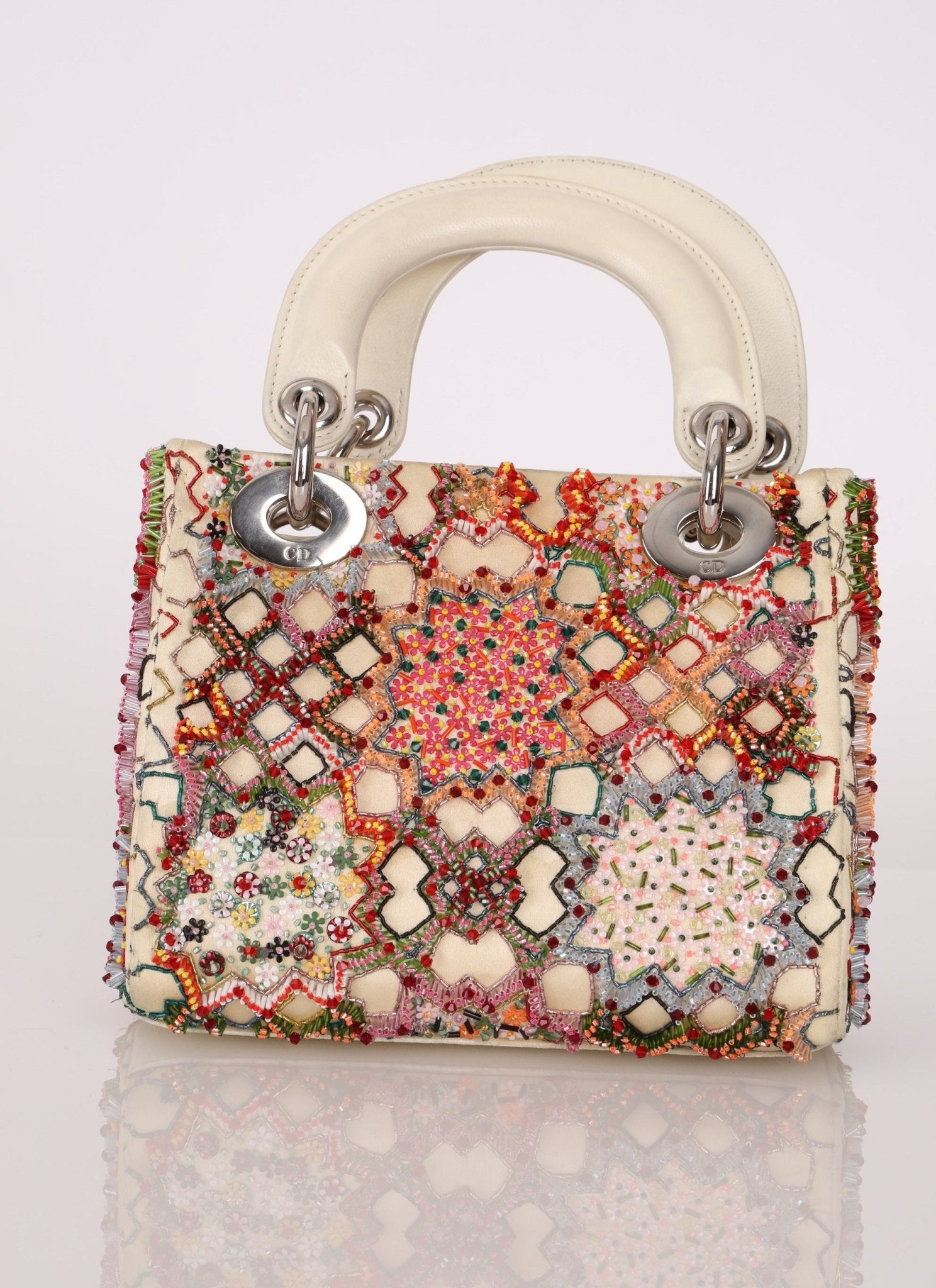 Dior 2015 Satin Beaded Mini Lady - FashioNica