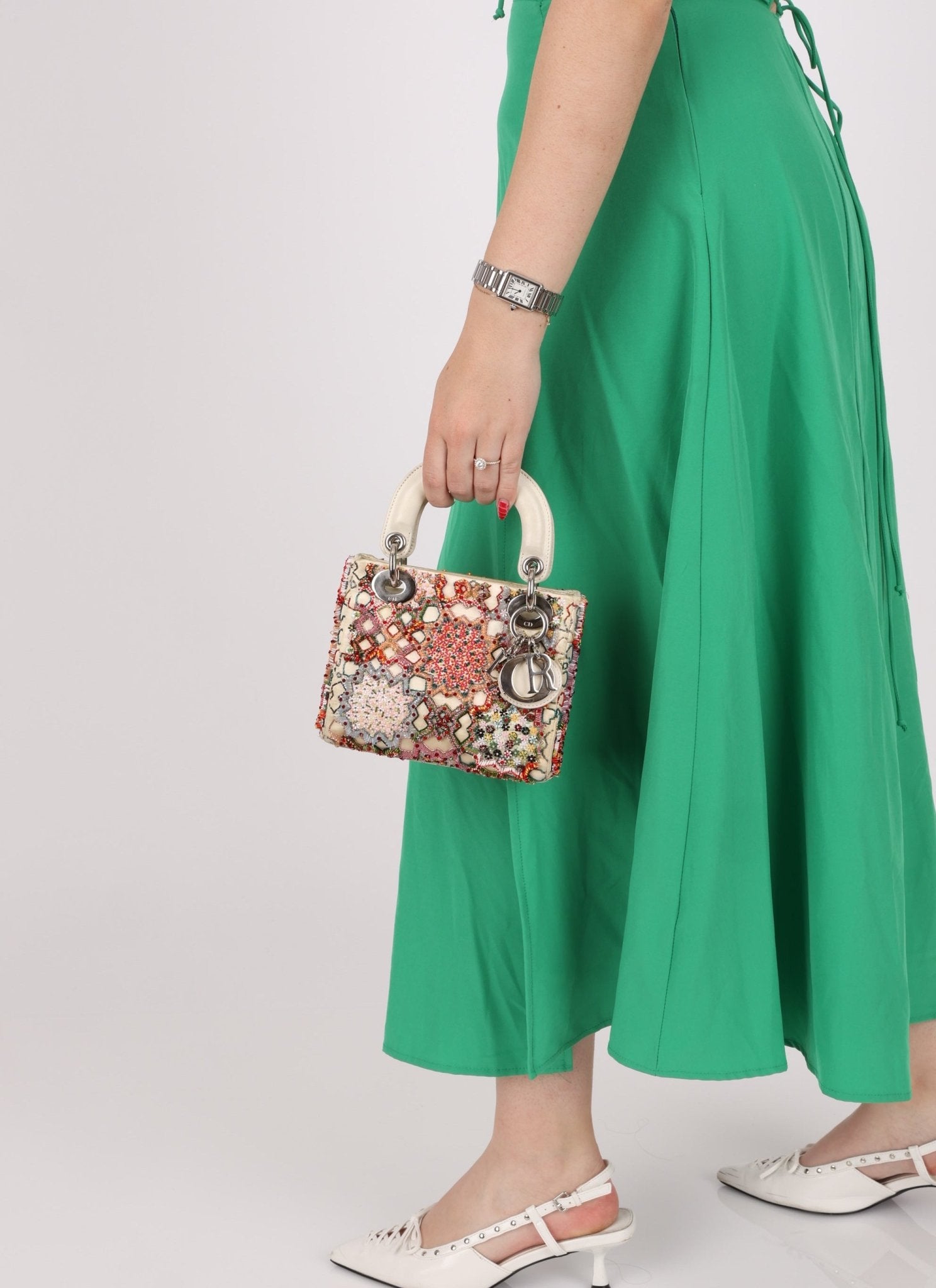 Dior 2015 Satin Beaded Mini Lady - FashioNica