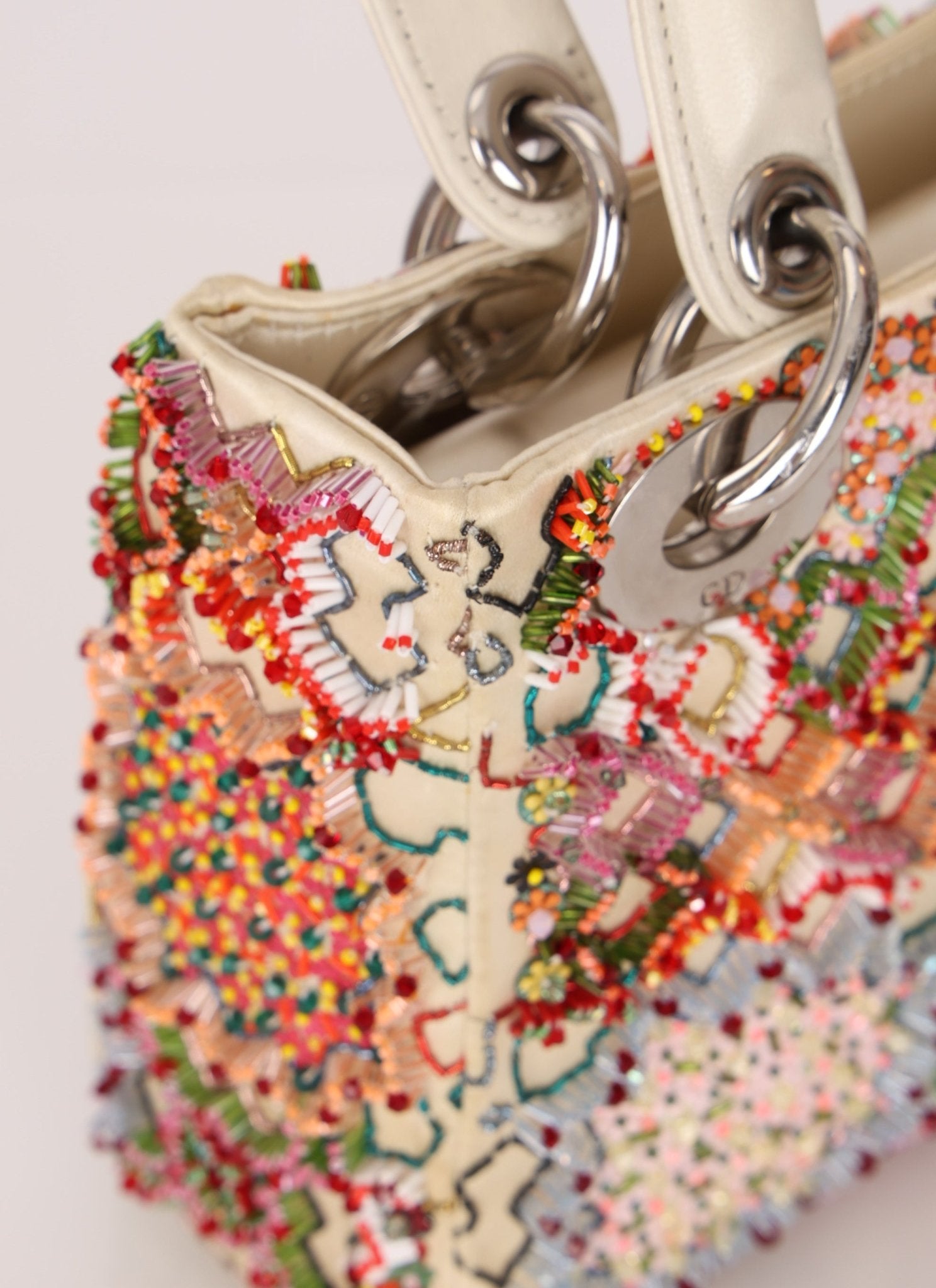 Dior 2015 Satin Beaded Mini Lady - FashioNica