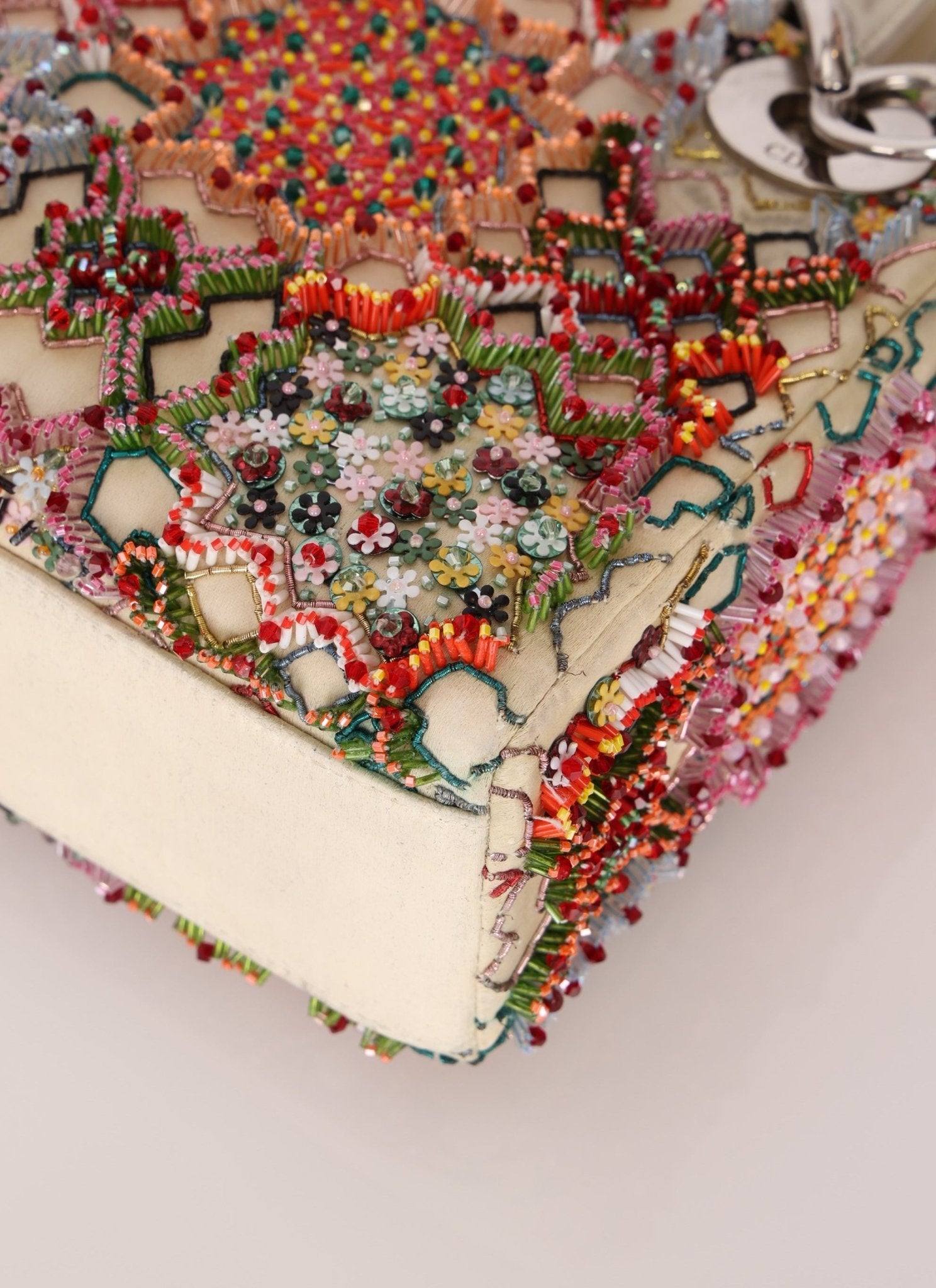 Dior 2015 Satin Beaded Mini Lady - FashioNica