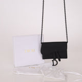 Dior 2020 Calfskin Ultra Matte Cardholder with Chain - FashioNica