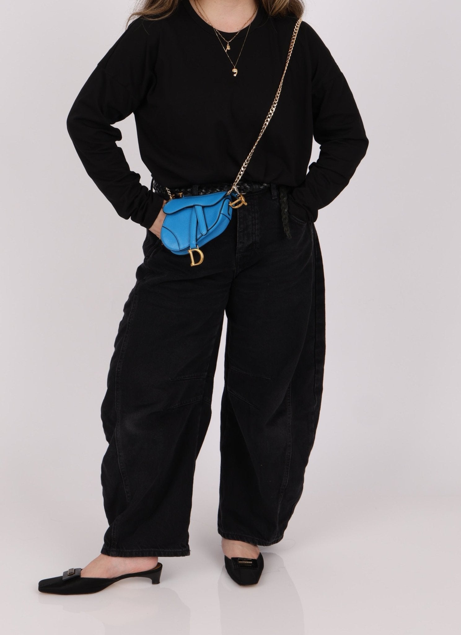 Dior 2022 Goatskin Micro Blue Saddle - FashioNica