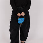 Dior 2022 Goatskin Micro Blue Saddle - FashioNica
