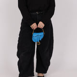 Dior 2022 Goatskin Micro Blue Saddle - FashioNica