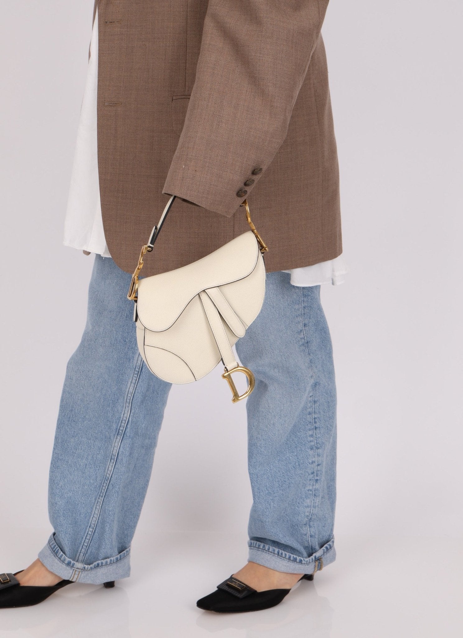 Dior Grained Calfskin Mini Saddle w/ Guitar Strap - FashioNica