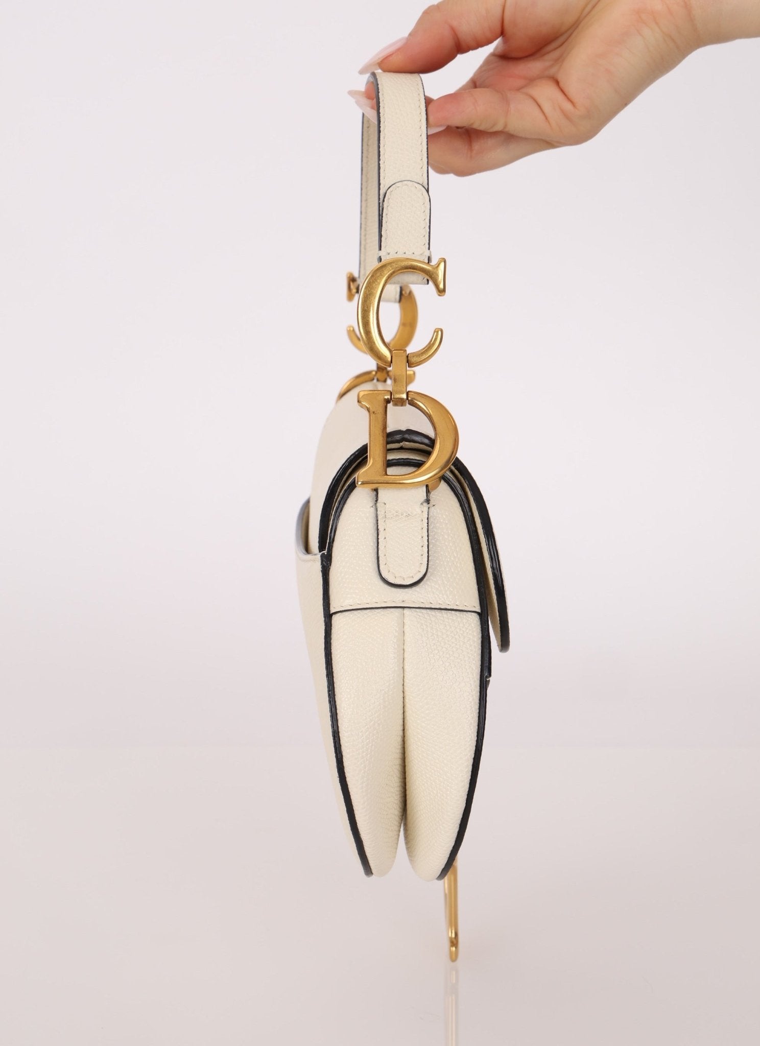 Dior Grained Calfskin Mini Saddle w/ Guitar Strap - FashioNica