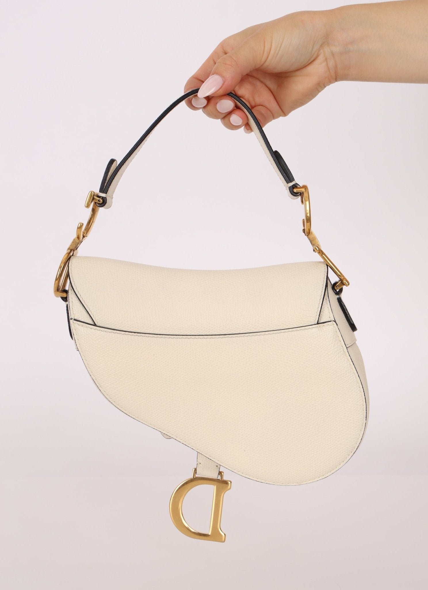 Dior Grained Calfskin Mini Saddle w/ Guitar Strap - FashioNica