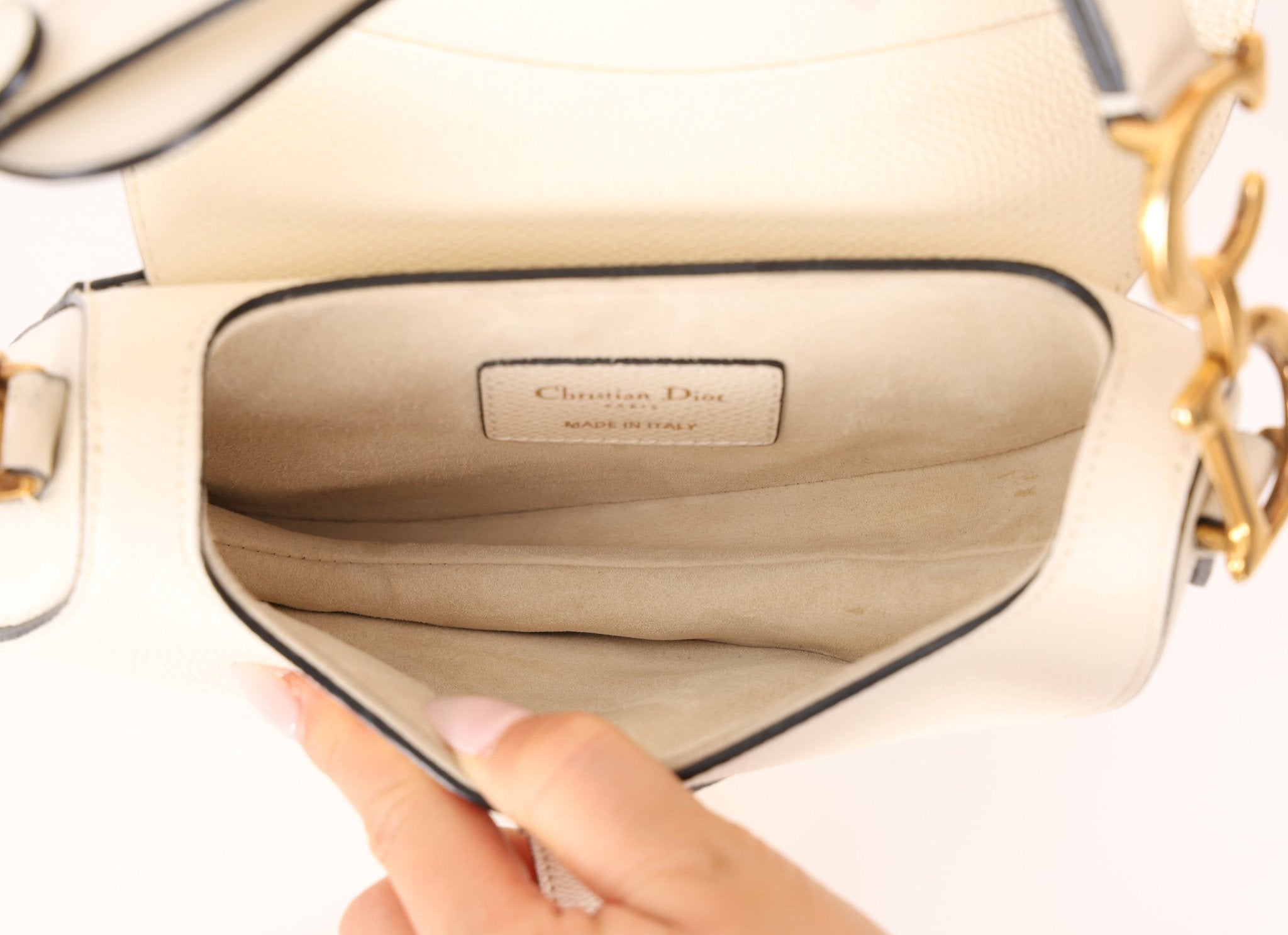 Dior Grained Calfskin Mini Saddle w/ Guitar Strap - FashioNica