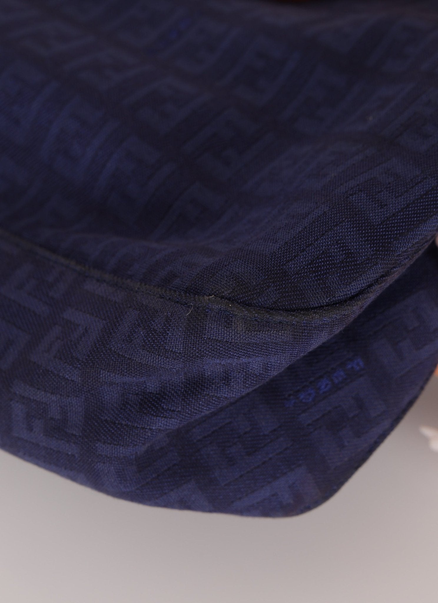 Fendi Blue Zucchino Baguette Shoulder Bag - FashioNica