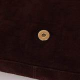 Fendi Chocolate Suede Baguette - FashioNica