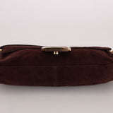 Fendi Chocolate Suede Baguette - FashioNica