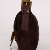 Fendi Chocolate Suede Baguette - FashioNica
