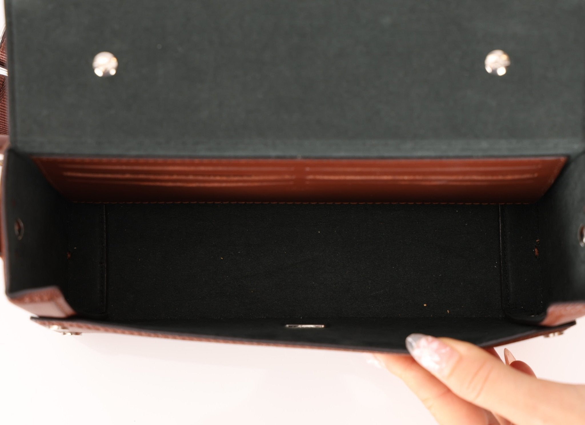 Fendi Chocolate Zucca Soft Trunk Baguette with Strap - FashioNica