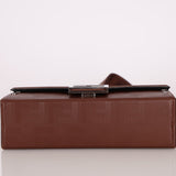 Fendi Chocolate Zucca Soft Trunk Baguette with Strap - FashioNica