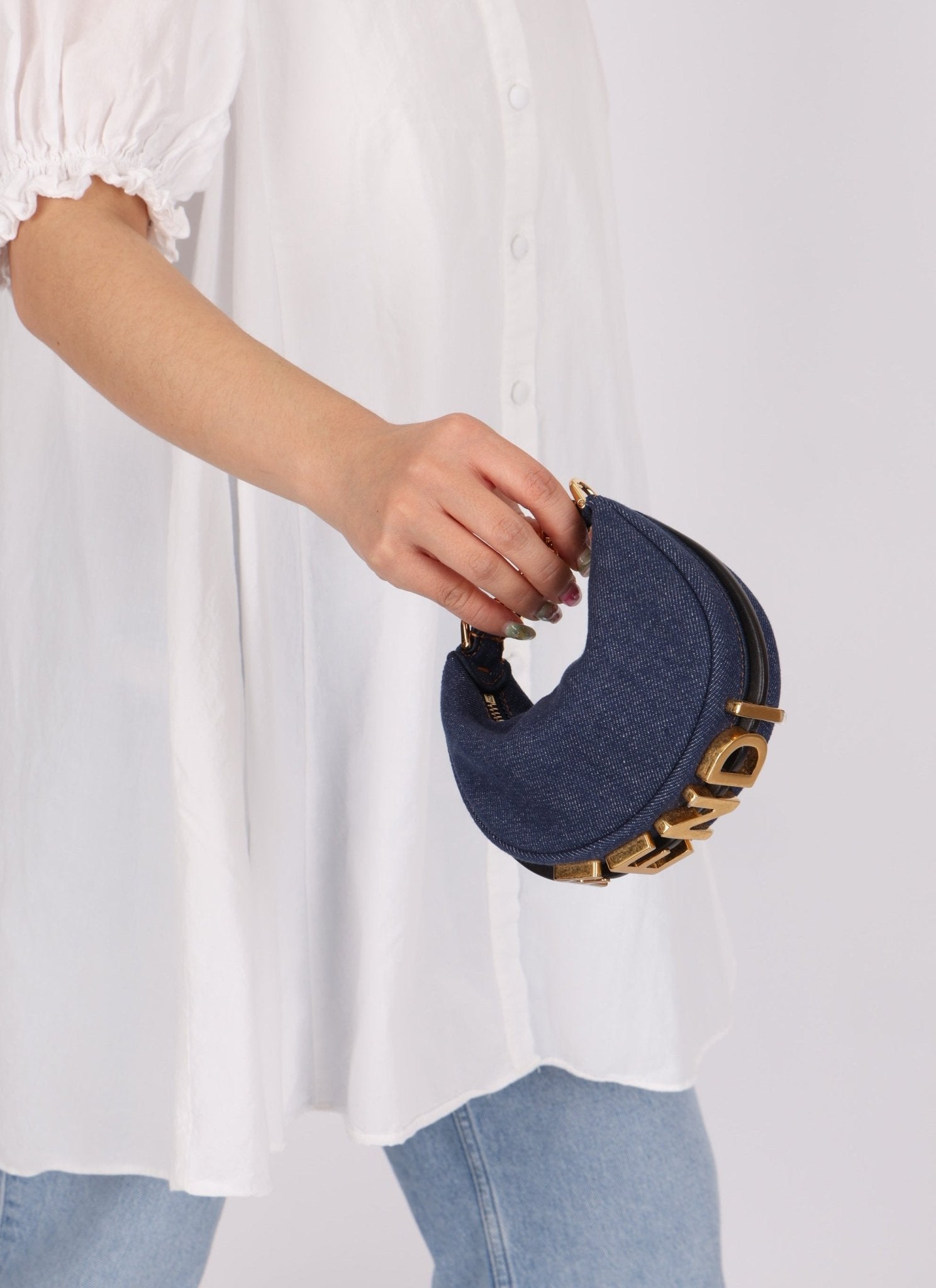 Fendi Denim Nano Fendigraphy - FashioNica