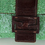 Fendi Green Beaded Baguette - FashioNica