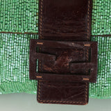 Fendi Green Beaded Baguette - FashioNica
