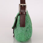 Fendi Green Beaded Baguette - FashioNica