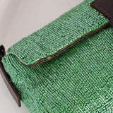 Fendi Green Beaded Baguette - FashioNica