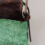 Fendi Green Beaded Baguette - FashioNica