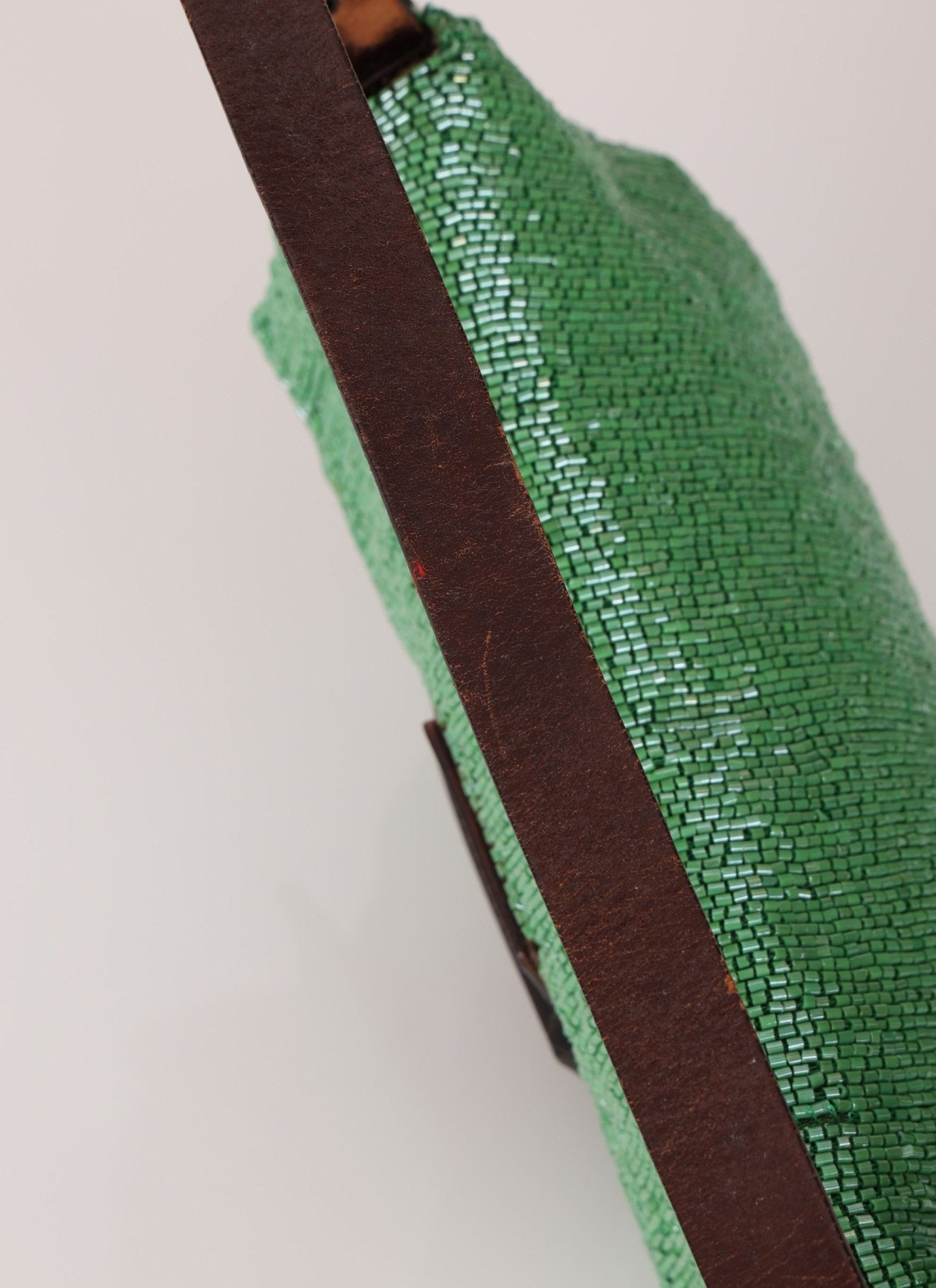 Fendi Green Beaded Baguette - FashioNica