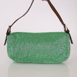 Fendi Green Beaded Baguette - FashioNica