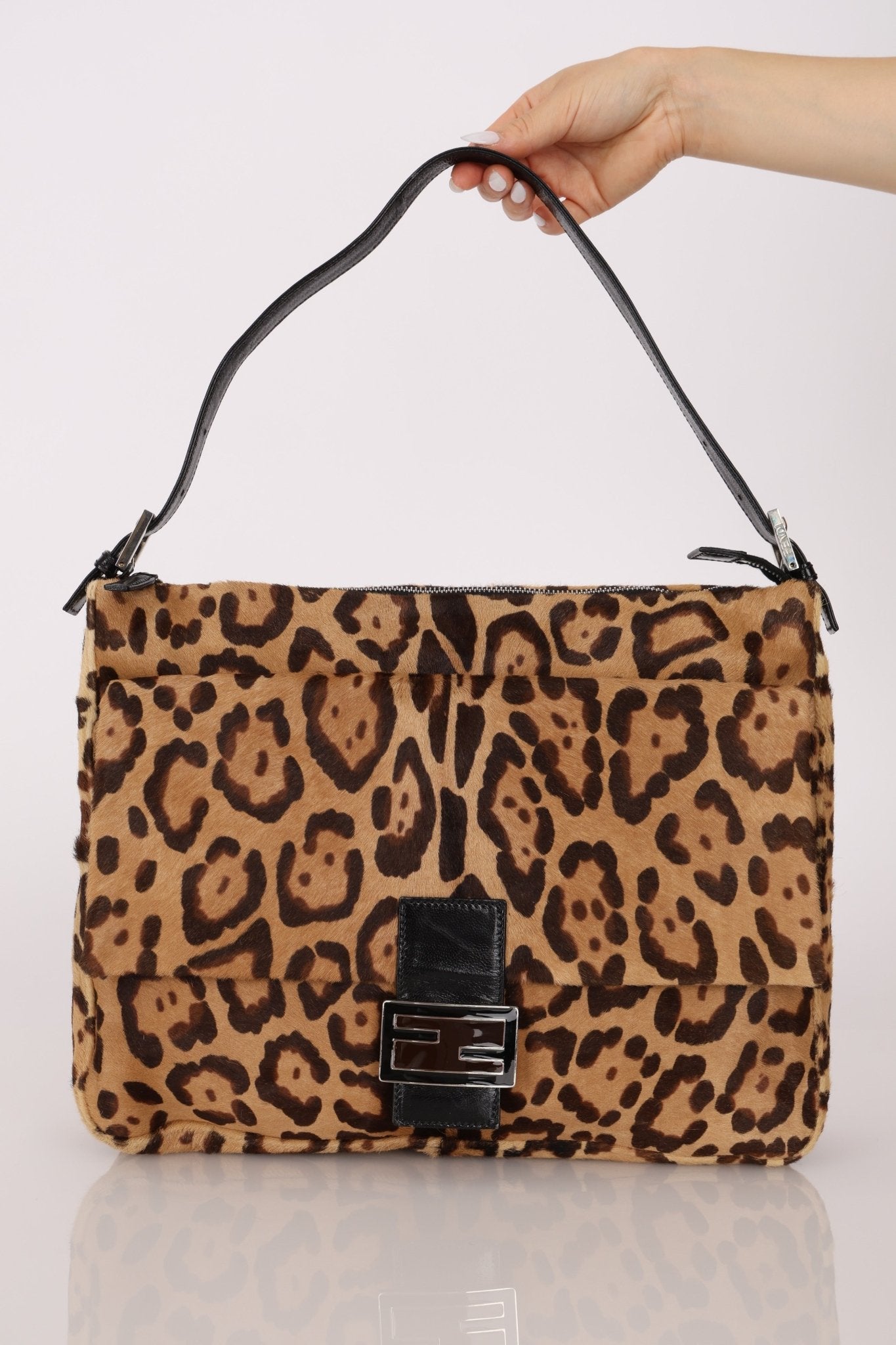 Fendi Ponyhair Jaguar Zip Mamma Baguette - FashioNica
