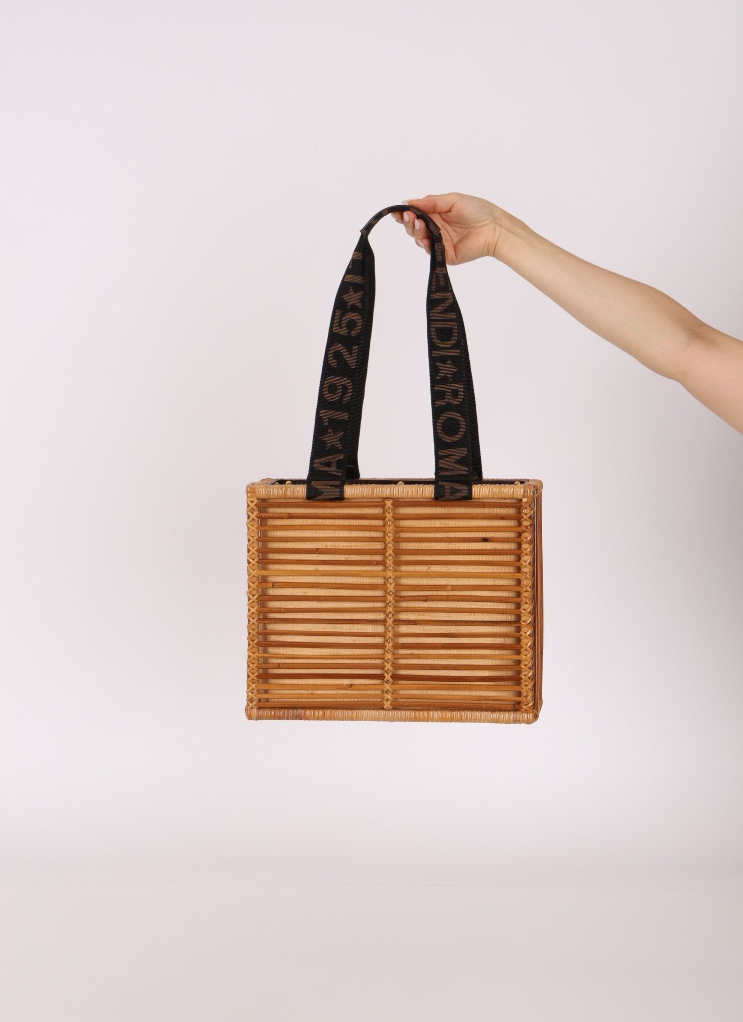 Fendi Rattan and Bamboo Small Tote - FashioNica