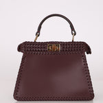 Fendi Woven Leather Petite Peekaboo ISeeU w Strap - FashioNica