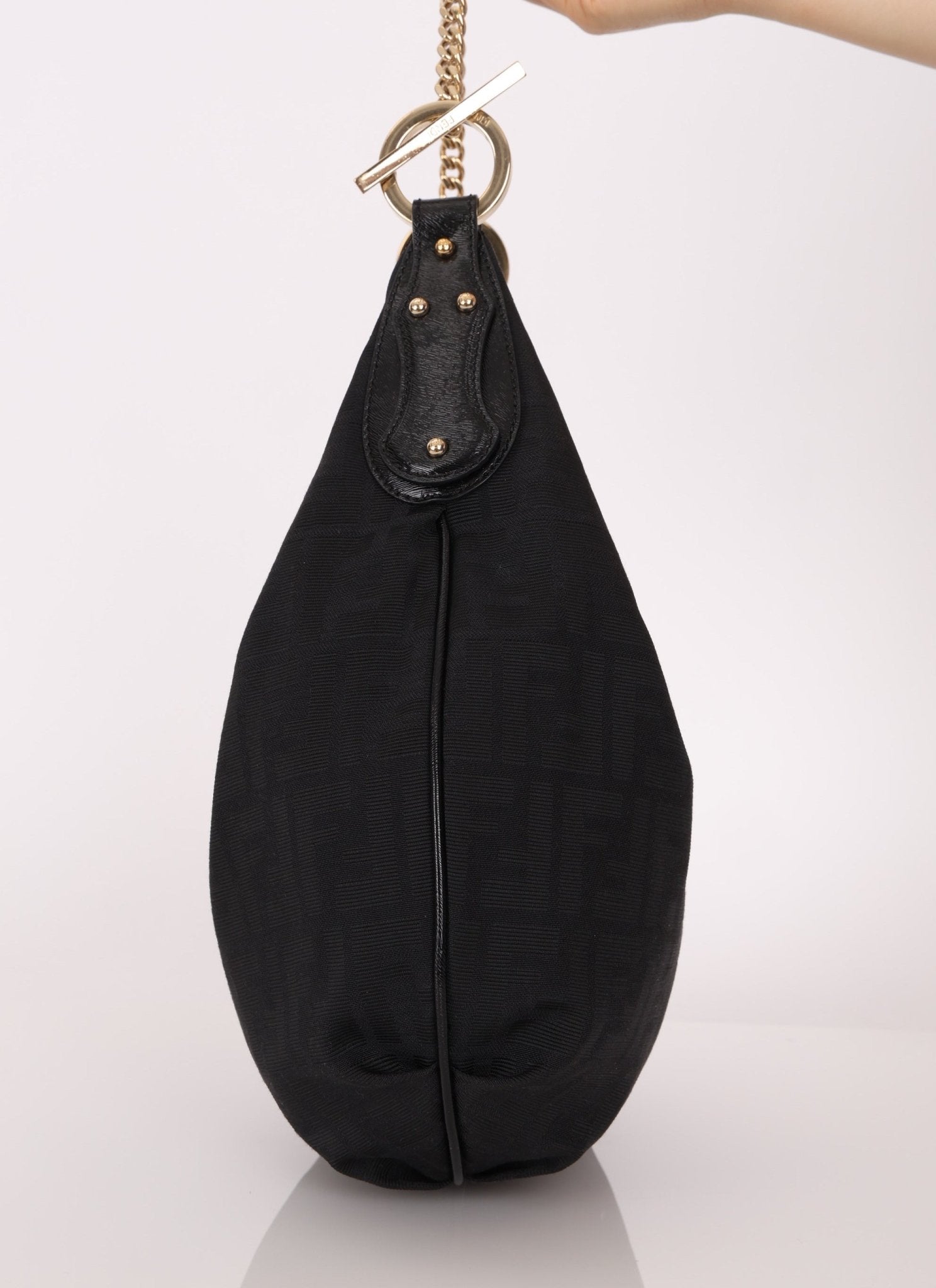 Fendi Zucca Chef Chain Link Hobo - FashioNica