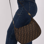 Fendi Zucca Rounded Crossbody - FashioNica